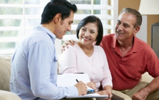senior couple talk medicare planning