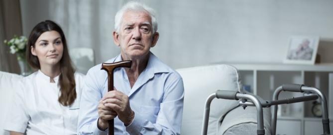despair senior man living in rest home